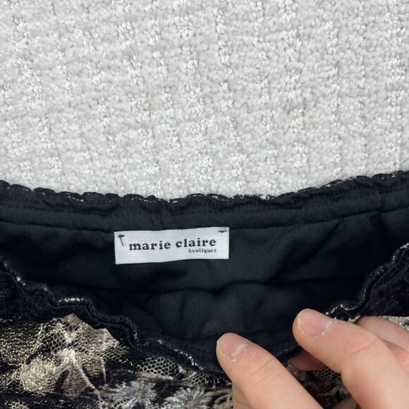 Y2K Marie Claire Sheer Floral Mesh XL Top Off-Shoulder Goth Emo Fairy Romantic - Picture 6 of 12